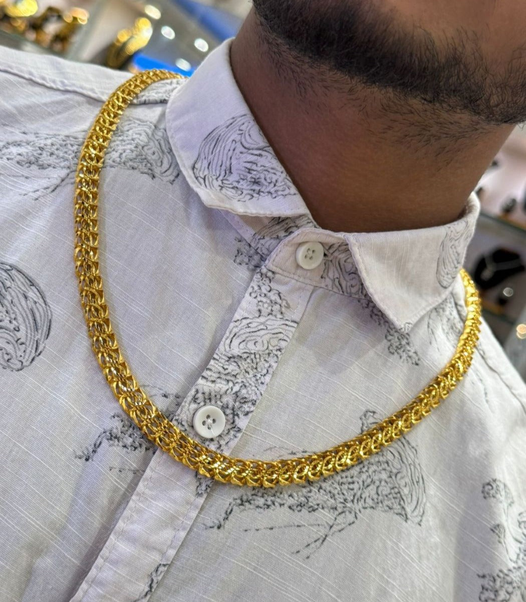 GENTS CHAIN 24K GOLD PLATED (20 SIZE) D11