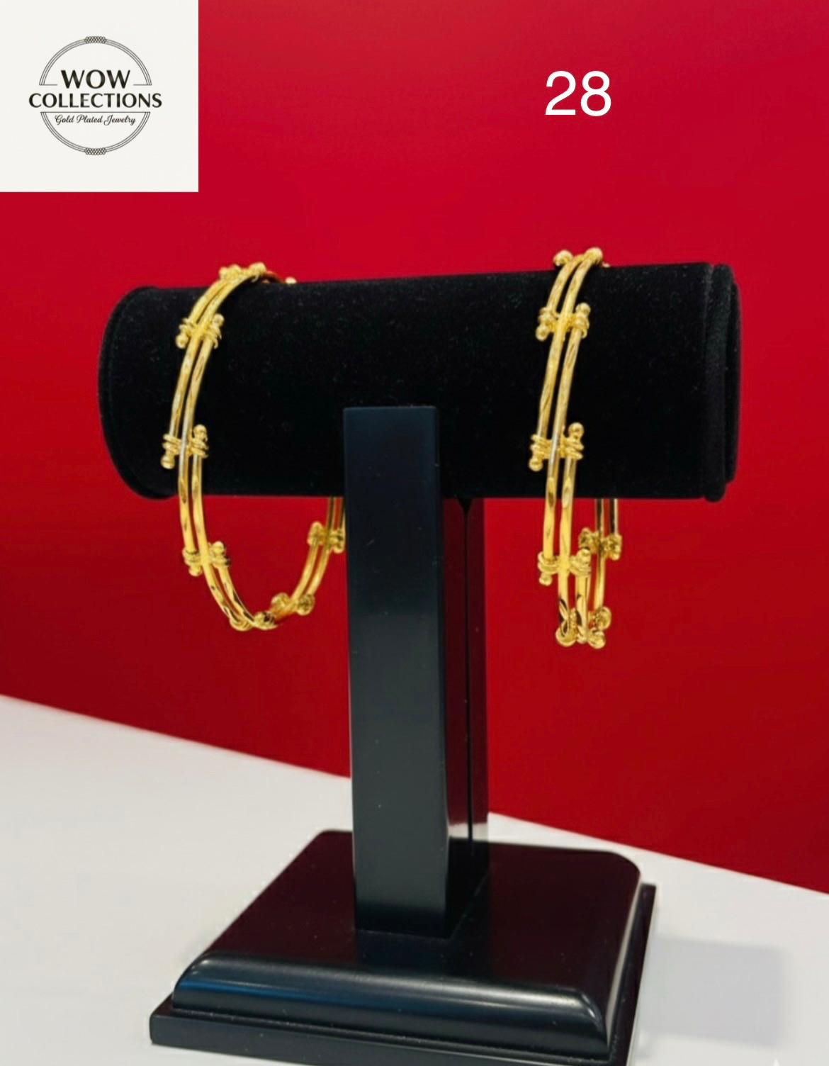 Bangles Gold Plated size 28 (24K) D2