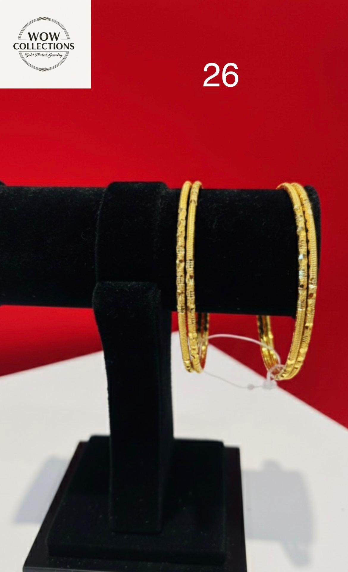 Bangles Gold Plated size 26 (24K) D4