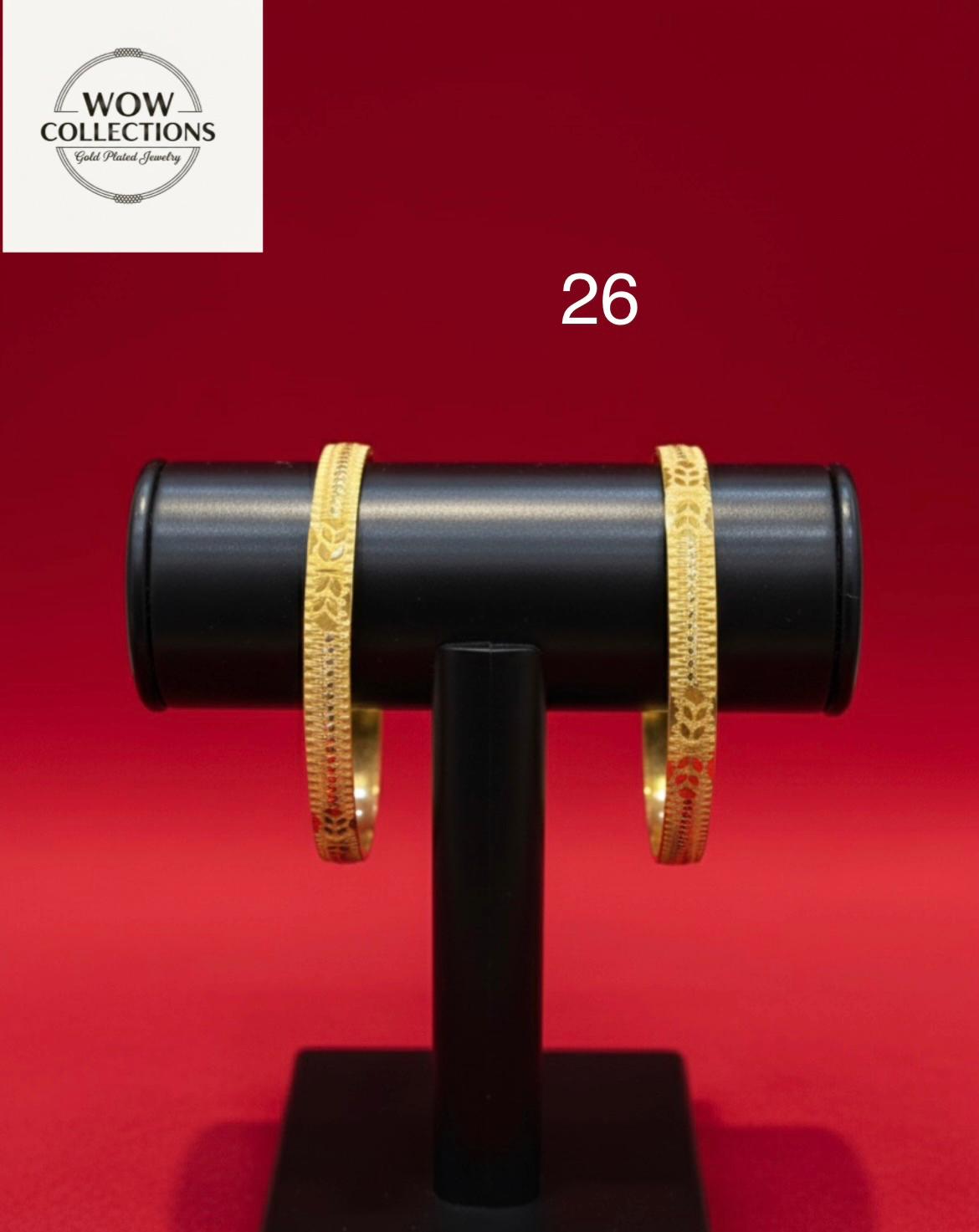 Bangles Gold Plated size 26 (24K)D7