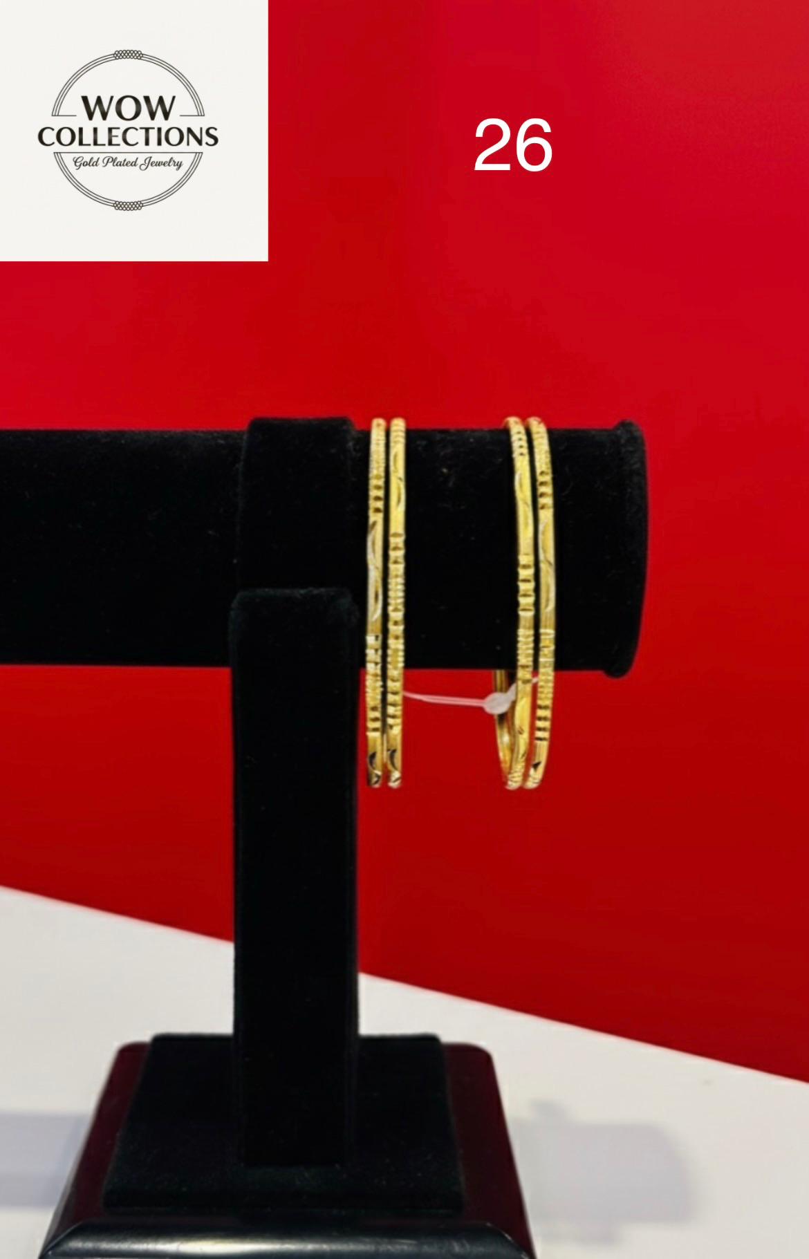 Bangles Gold Plated size 26 (24K)D5