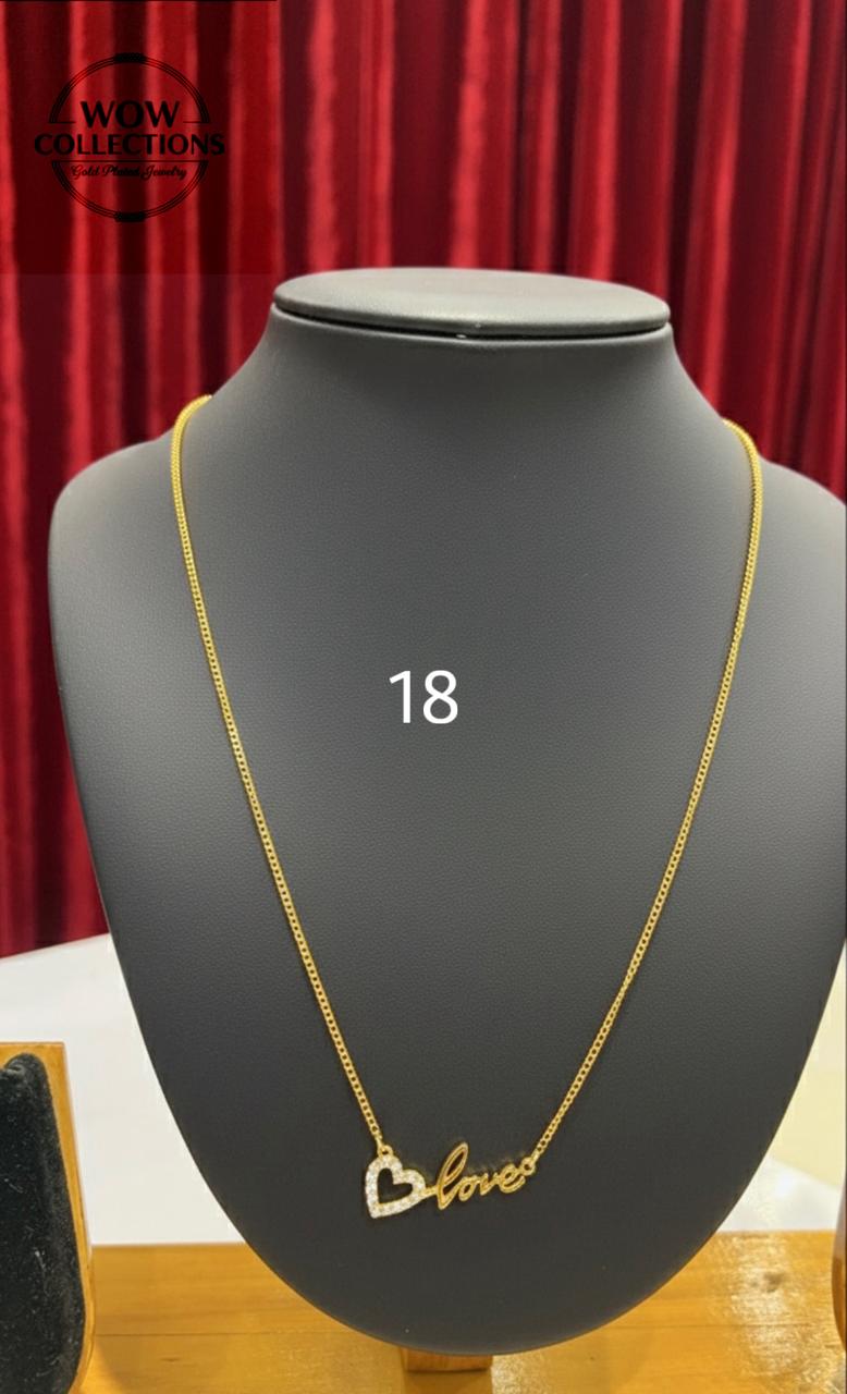 CHAIN PENDANT-18(24K Gold Plated)D10