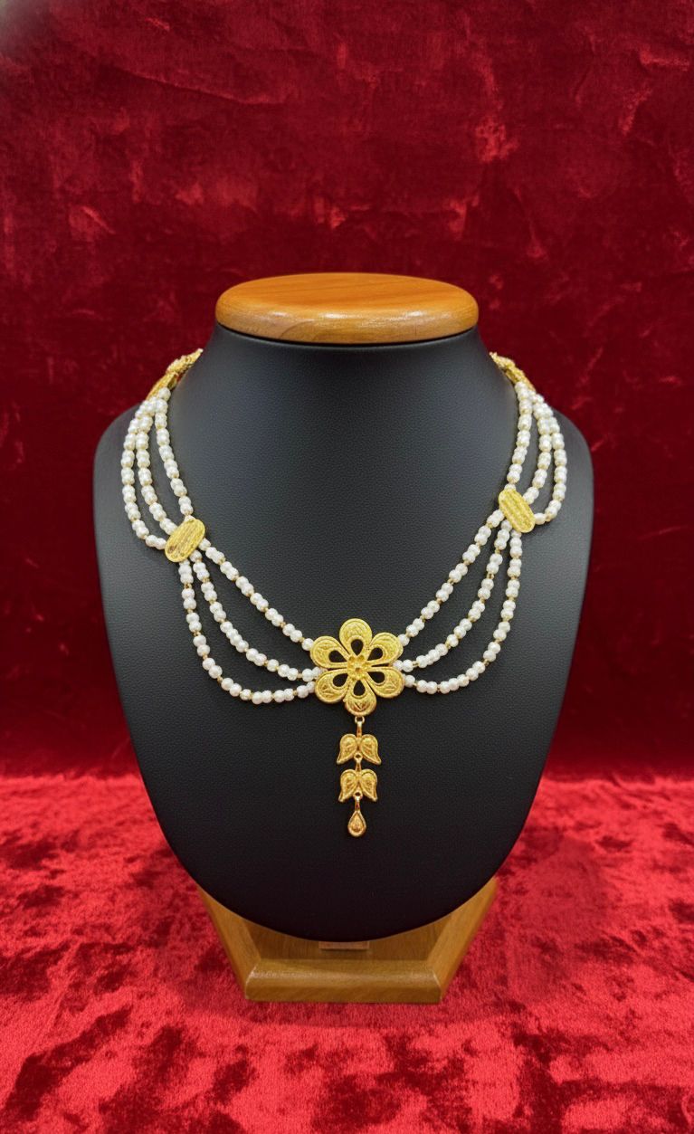 Pearl Necklaces-24K(Gold Plated)D32