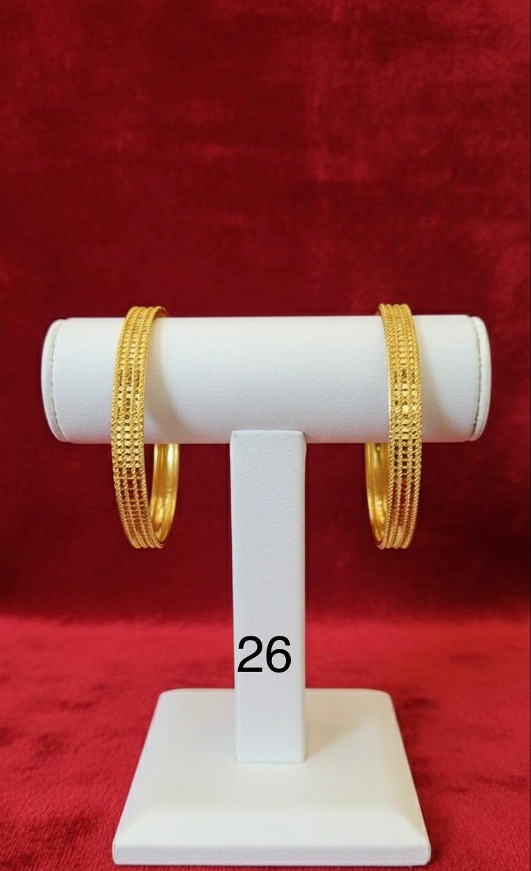Bangles Gold Plated size 26 (24K) D17