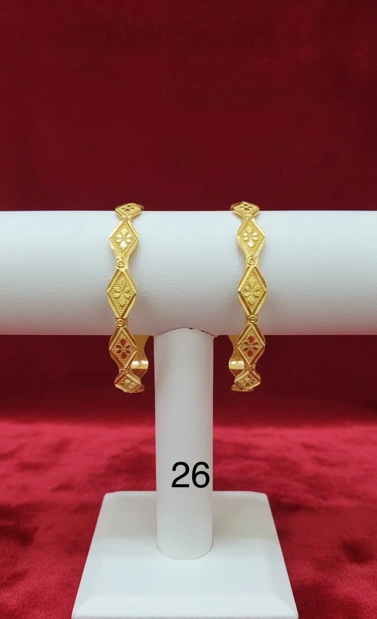 Bangles Gold Plated size 26 (24K) D18