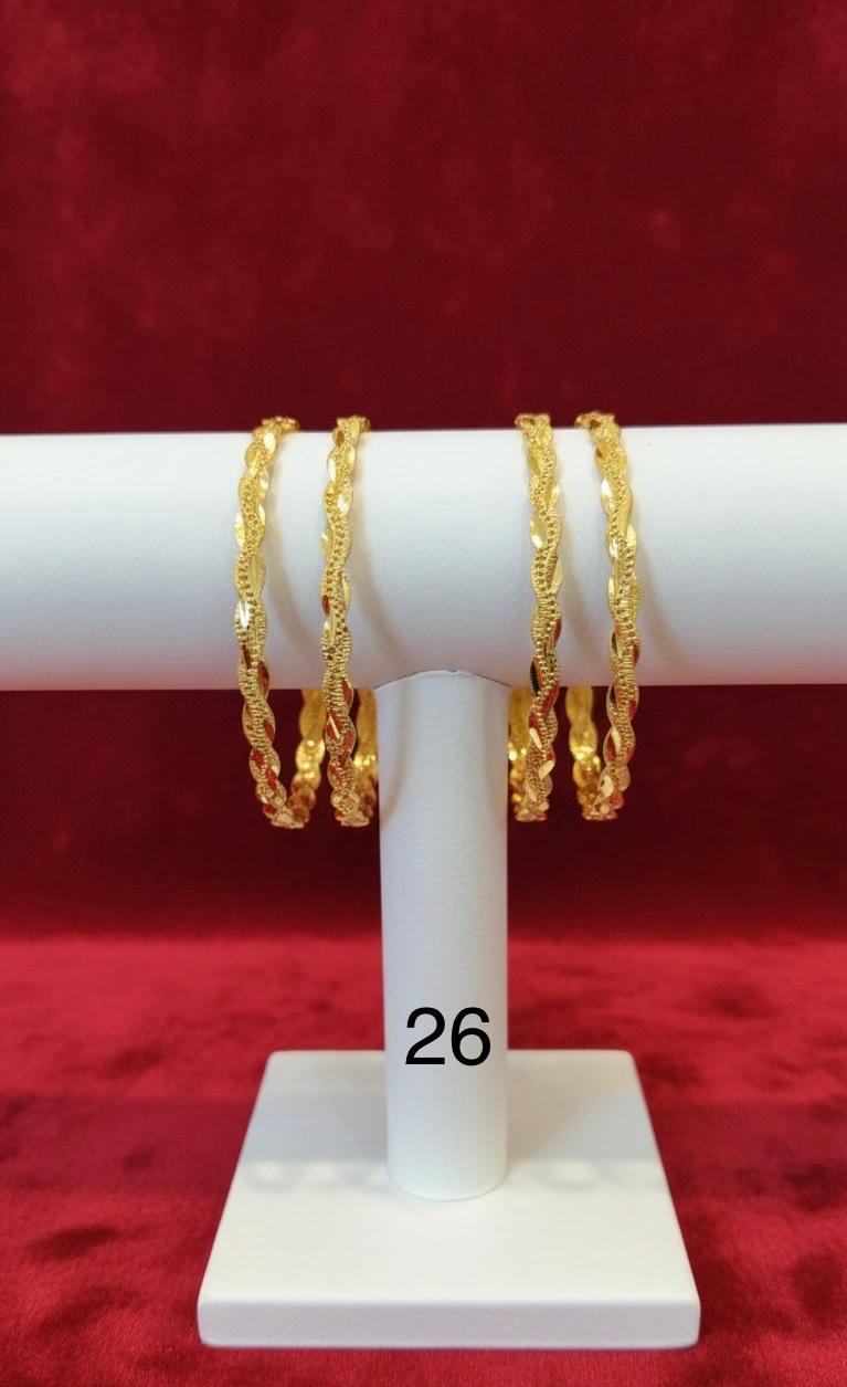 Bangles Gold Plated size 26 (24K) D20
