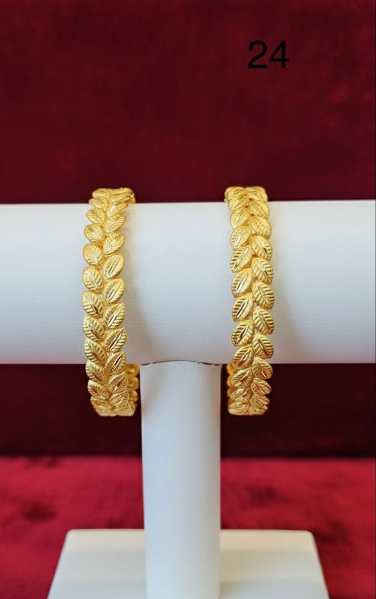 Bangles Gold Plated size 24 (24K) D4