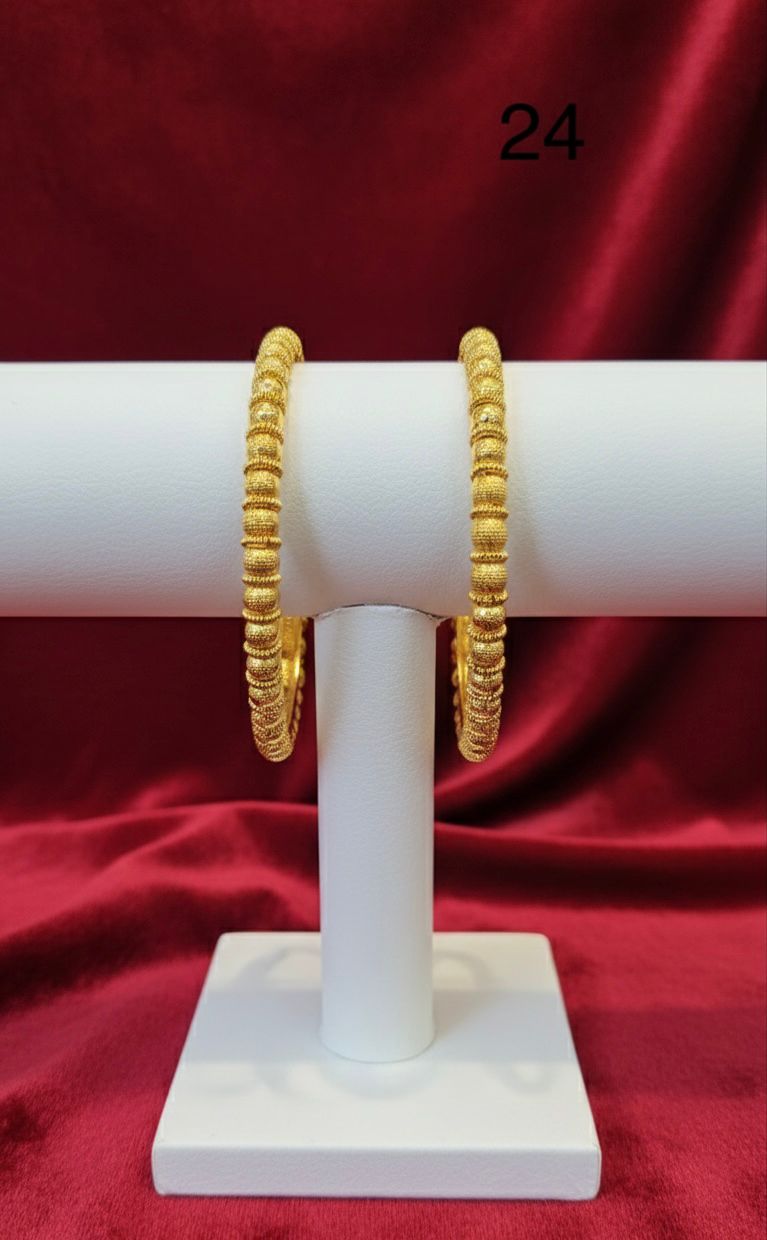 Bangles Gold Plated size 24 (24K) D6