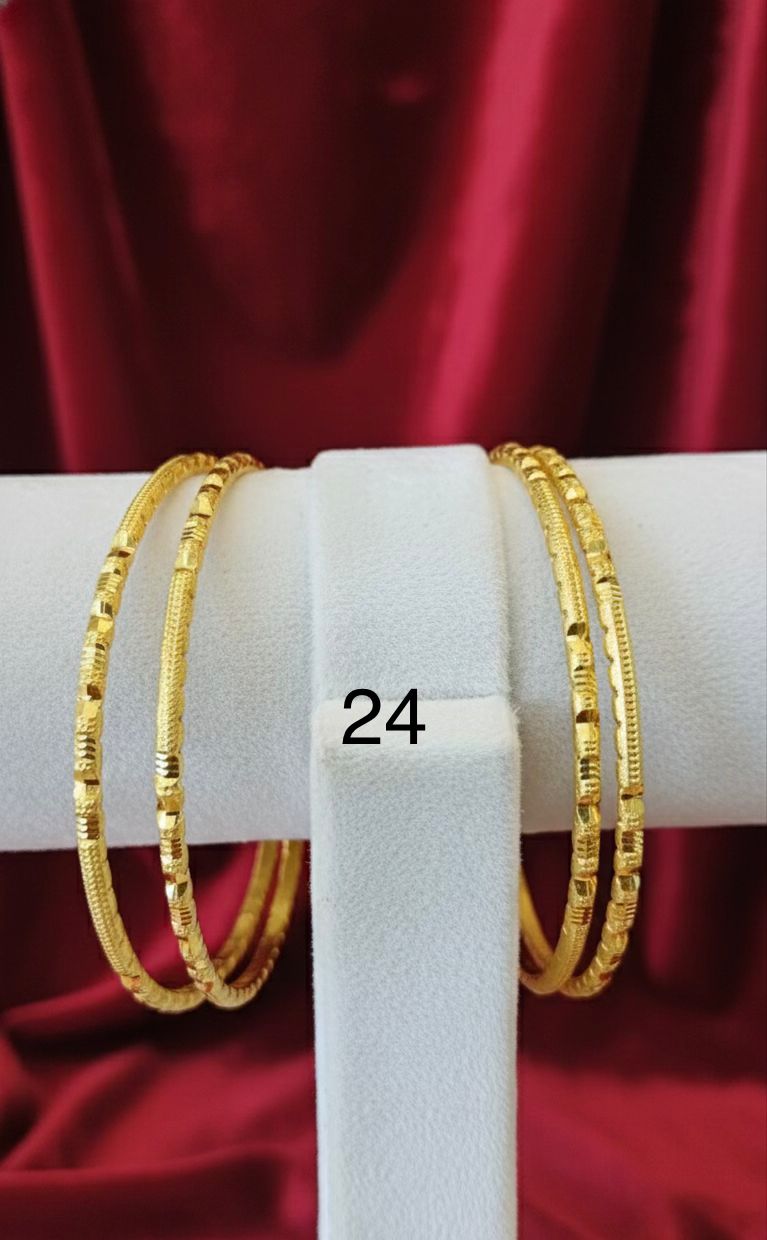 Bangles Gold Plated size 24 (24K) D17