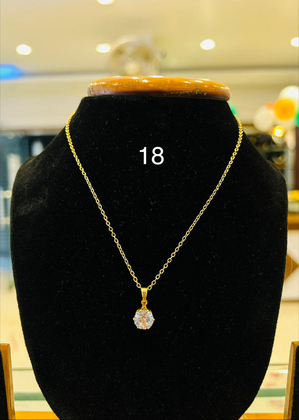 CHAIN PENDANT-18(24K Gold Plated) D20