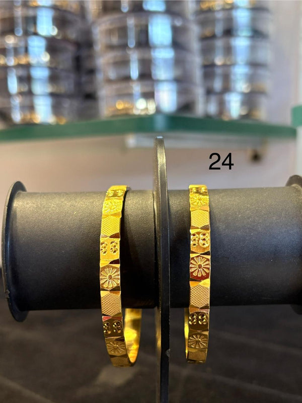 Bangles Gold Plated size 24 (24K) D21