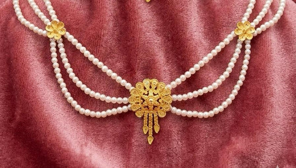 PEARL NECKLACE (24K GOLD PLATED) D63