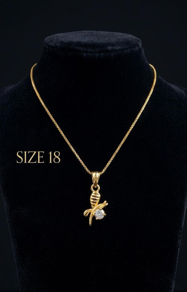 CHAIN PENDANT-18(24K Gold Plated) D36