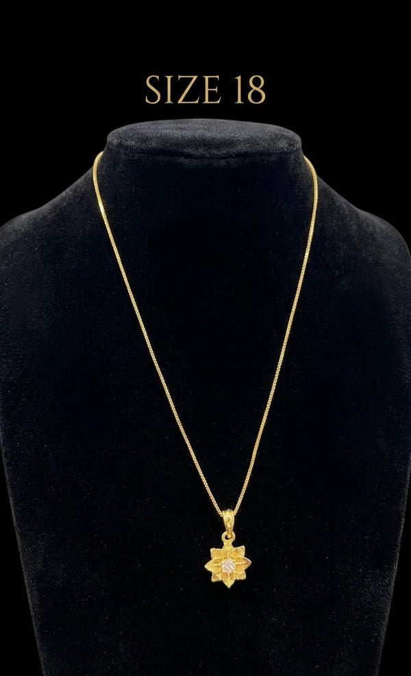 CHAIN PENDANT-18(24K Gold Plated) D37