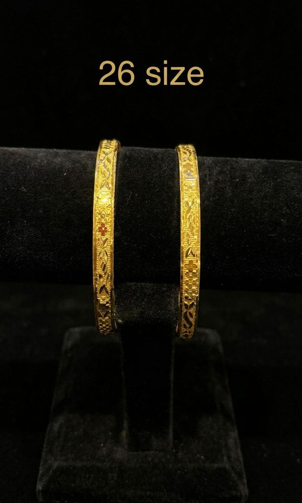 Bangles Gold Plated size 26 (24K) D32