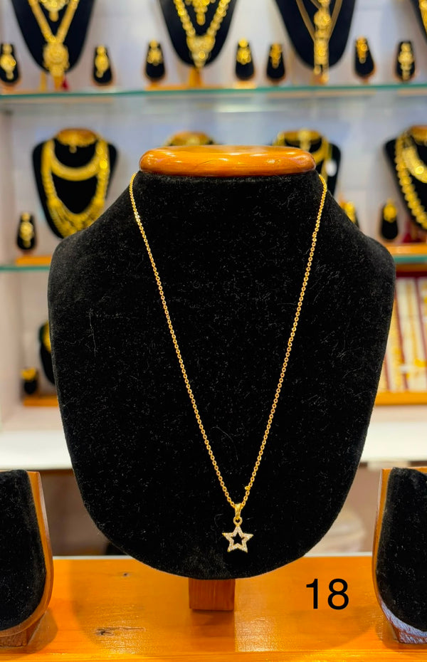 CHAIN PENDANT-18(24K Gold Plated) D52