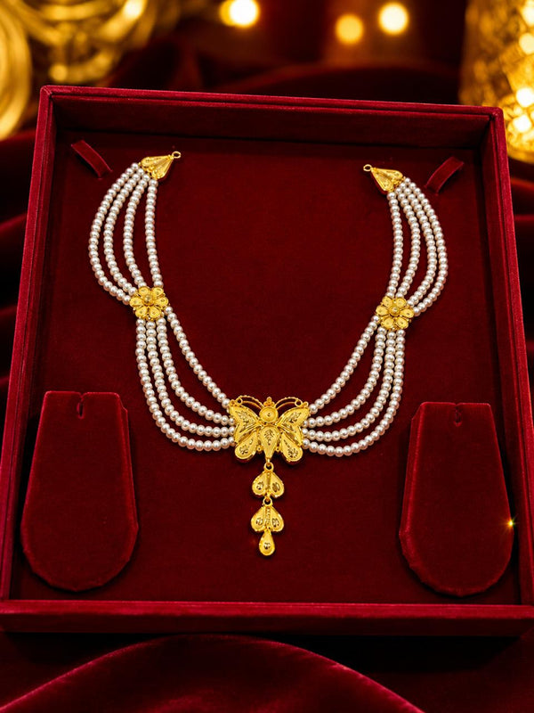Pearl Necklaces-24K(Gold Plated) D67