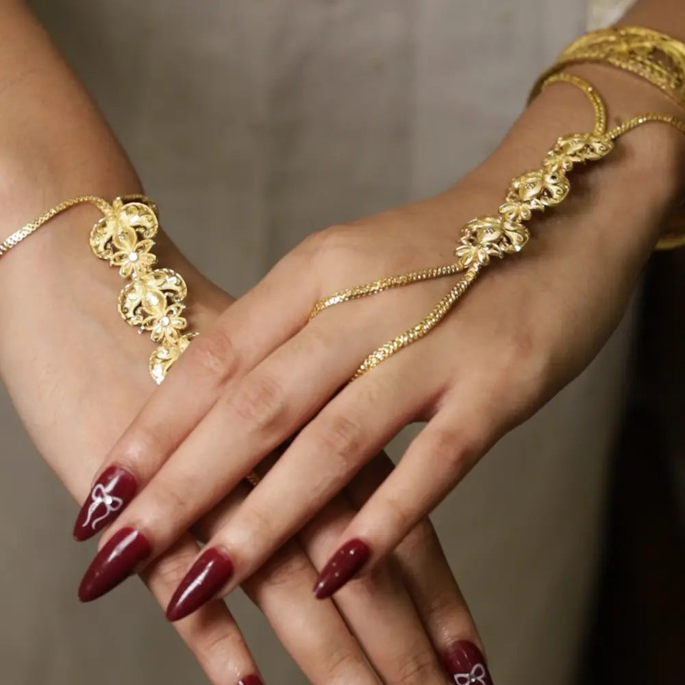 WOW JEWELLERY LUXURY 24K GOLD PLATED HANDCRAFTED PACHI KUNDAN & 並行輸入品