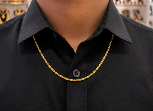 GENTS CHAIN 24K GOLD PLATED (20 SIZE) D8