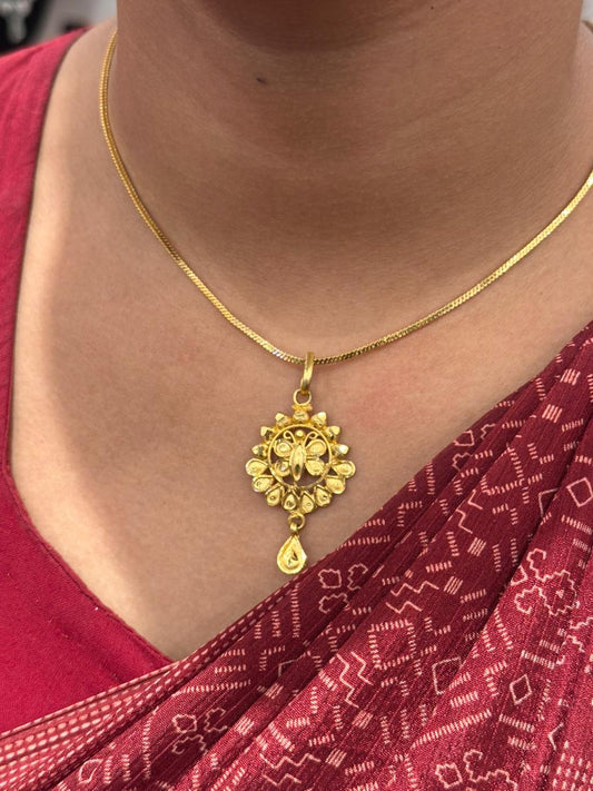 CHAIN PENDANT- SIZE 18 (24K)D17