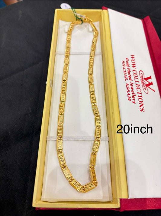 GENTS CHAIN 24K GOLD PLATED (20 SIZE) D2