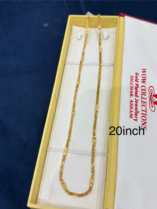GENTS CHAIN 24K GOLD PLATED (20 SIZE) D4