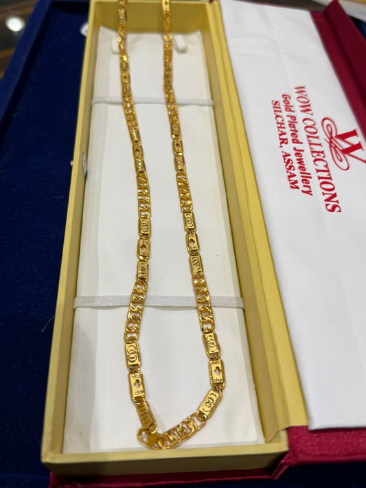 GENTS CHAIN 24K GOLD PLATED (20 SIZE) D7
