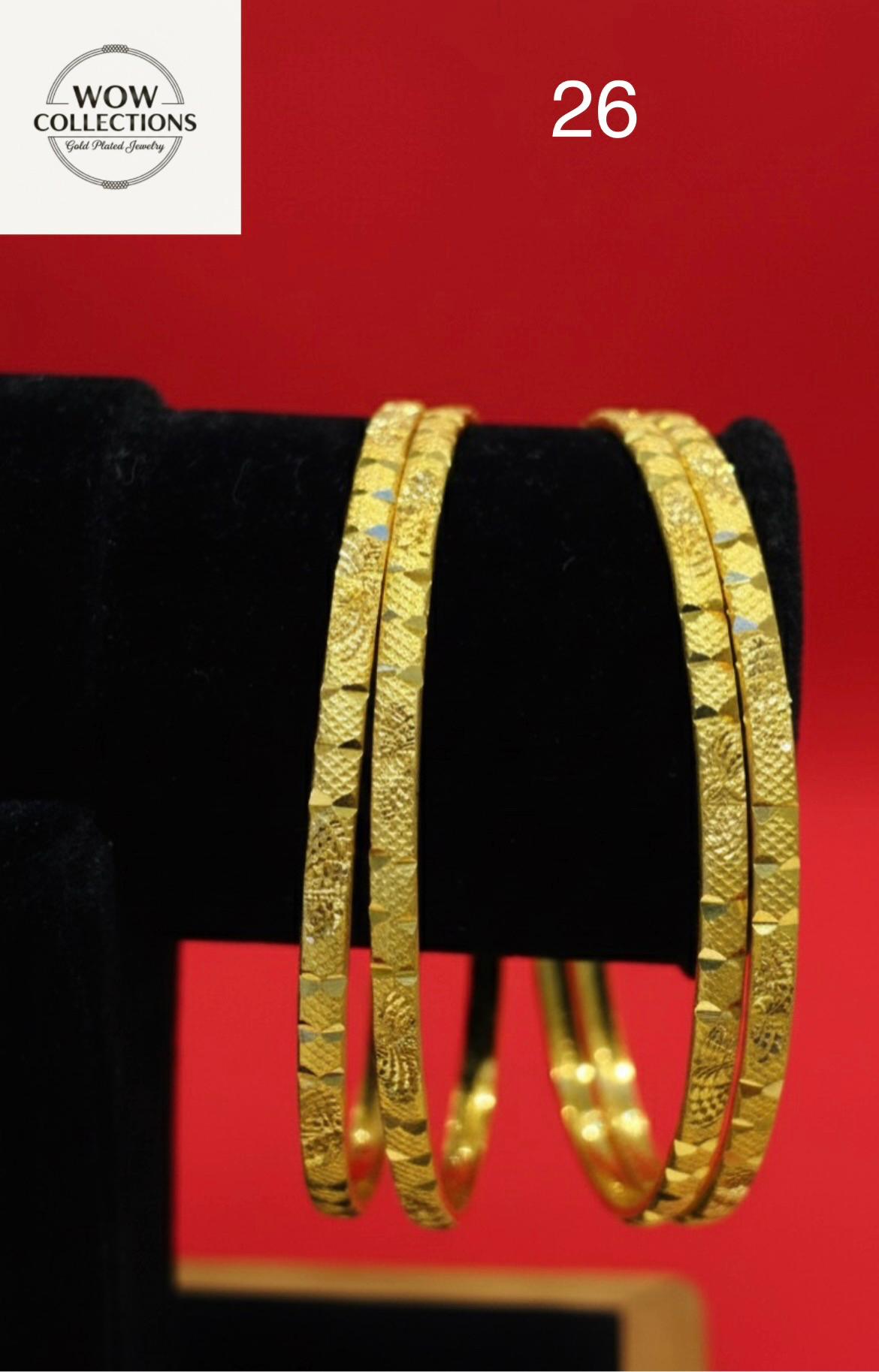 Bangles Gold Plated size 26 (24K) D3