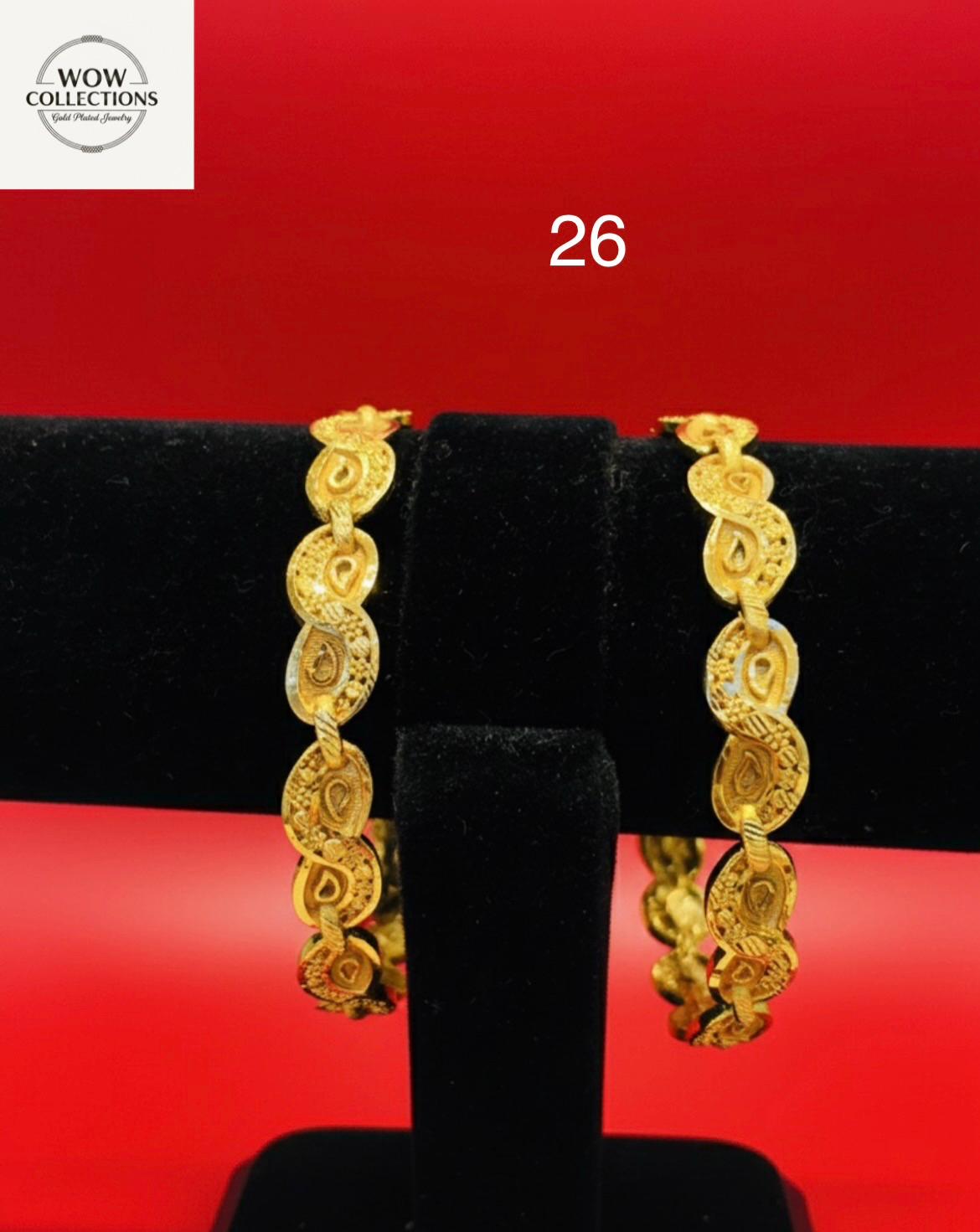 Bangles Gold Plated size 26 (24K)D6