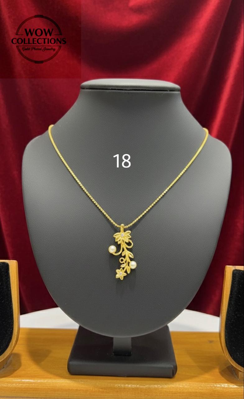 CHAIN PENDANT-18(24K Gold Plated)D8