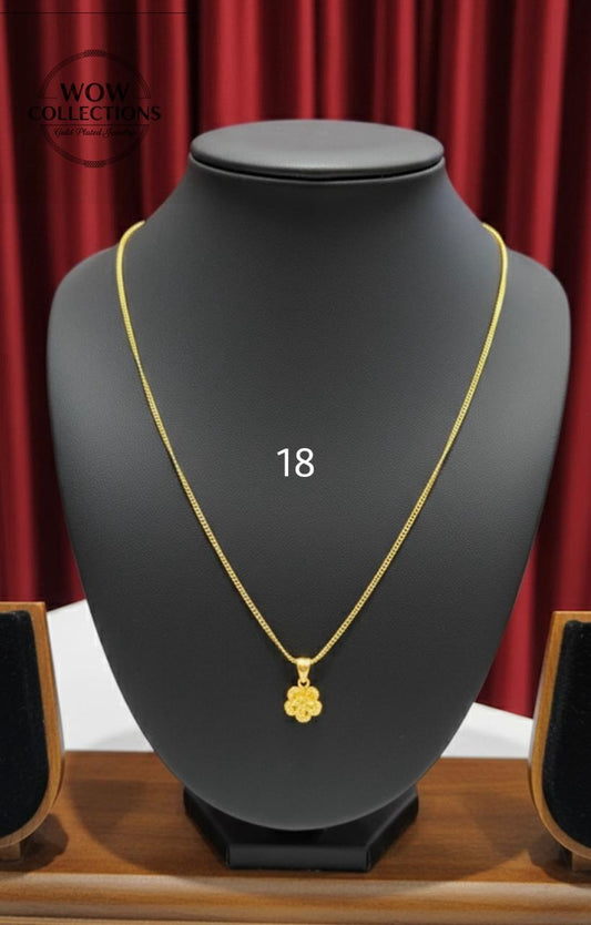 CHAIN PENDANT-18(24K Gold Plated)D9