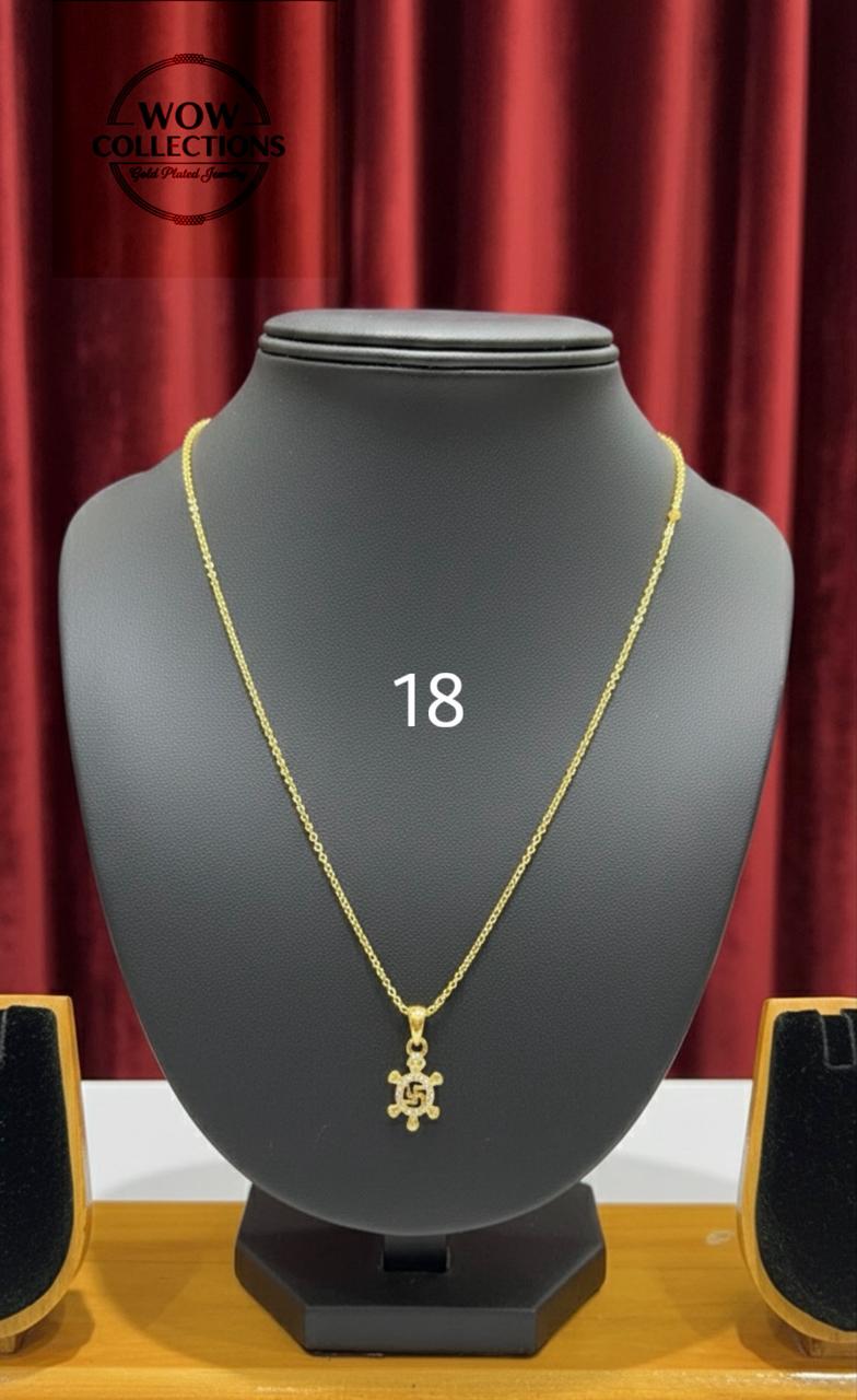 CHAIN PENDANT-18(24K Gold Plated) D7