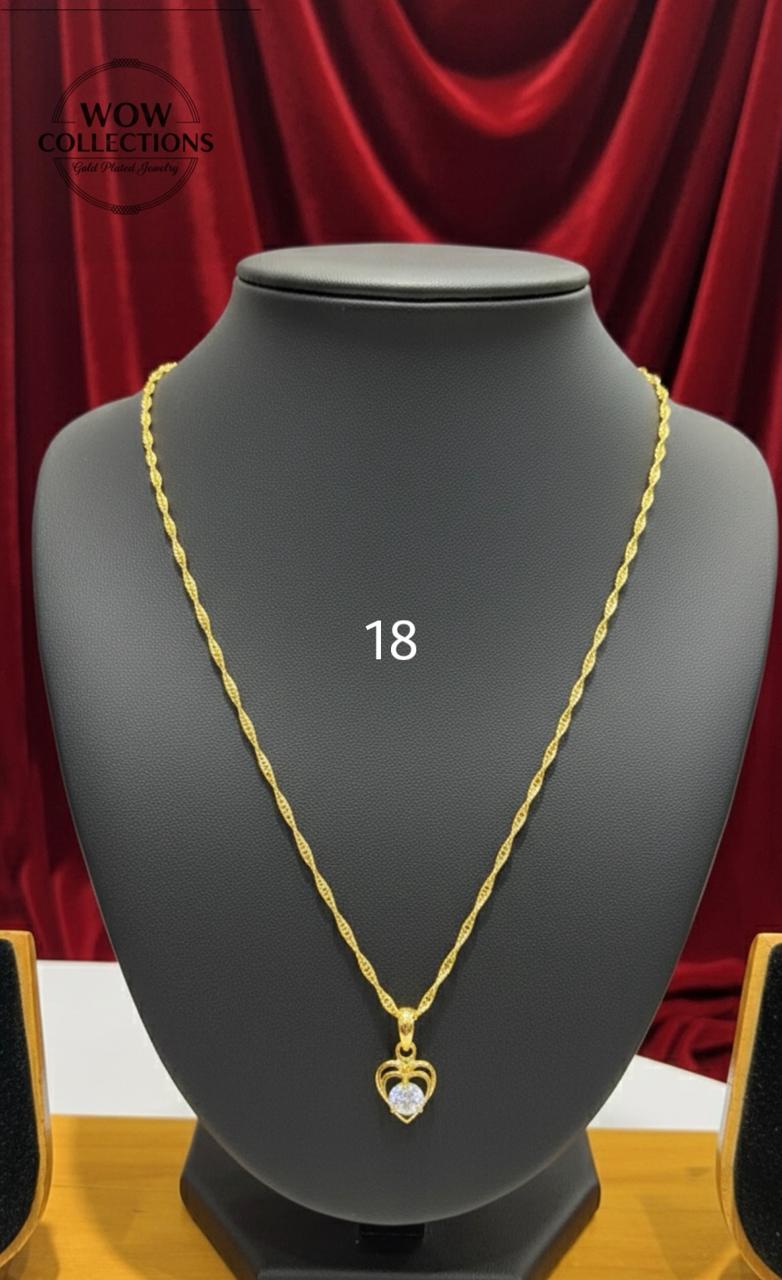 CHAIN PENDANT-18(24K Gold Plated)D12