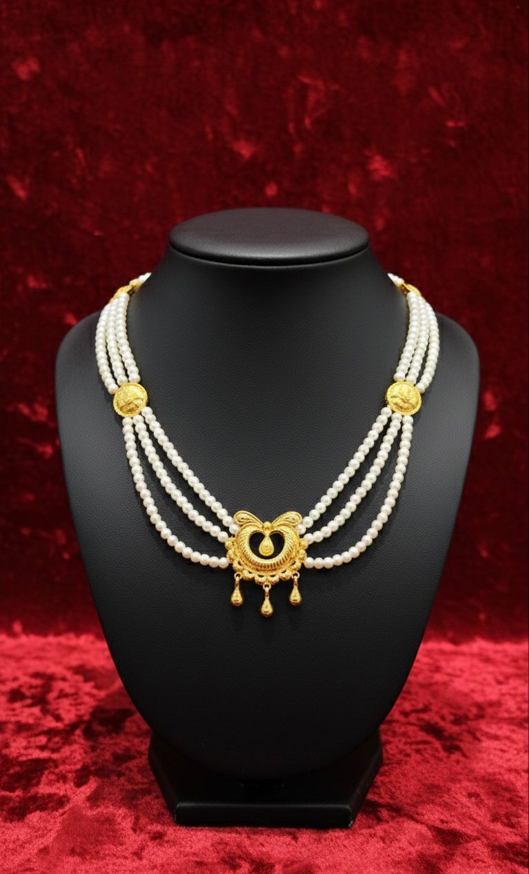 Pearl Necklaces-24K(Gold Plated)D31