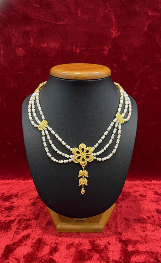 Pearl Necklaces-24K(Gold Plated)D32