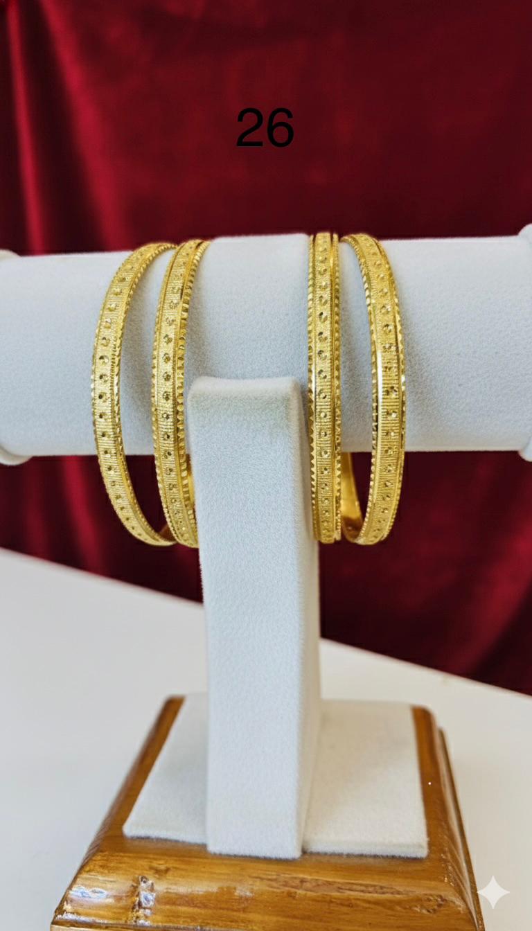 Bangles Gold Plated size 26 (24K) D11