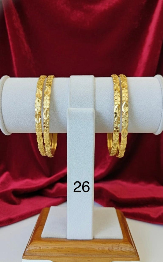 Bangles Gold Plated size 26 (24K) D12