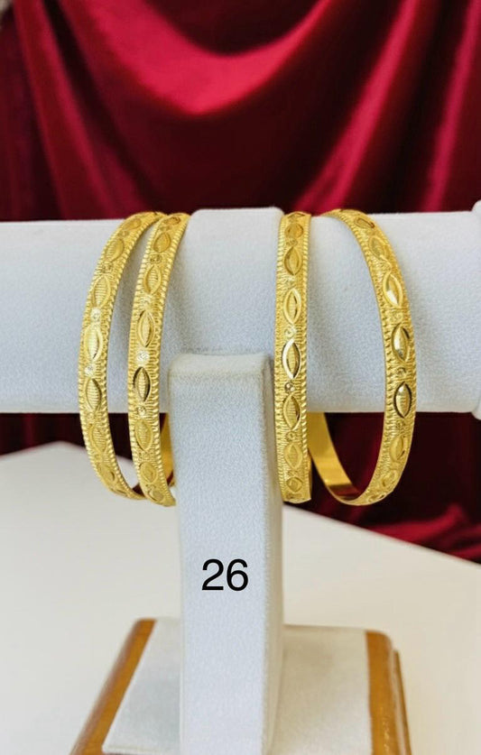 Bangles Gold Plated size 26 (24K) D13