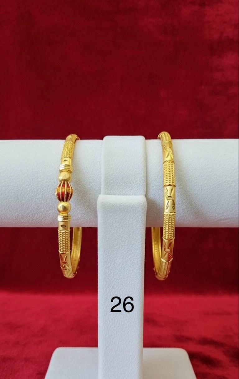 Bangles Gold Plated size 26 (24K) D14