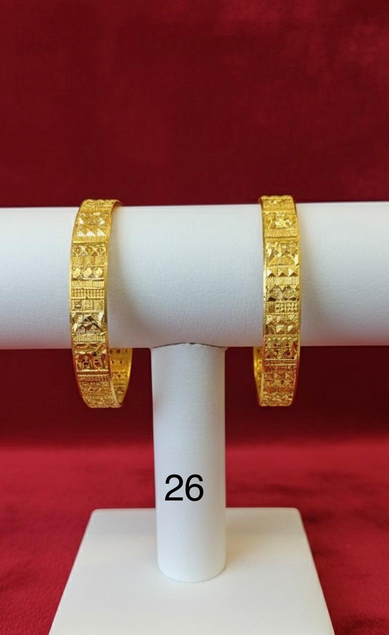 Bangles Gold Plated size 26 (24K) D15