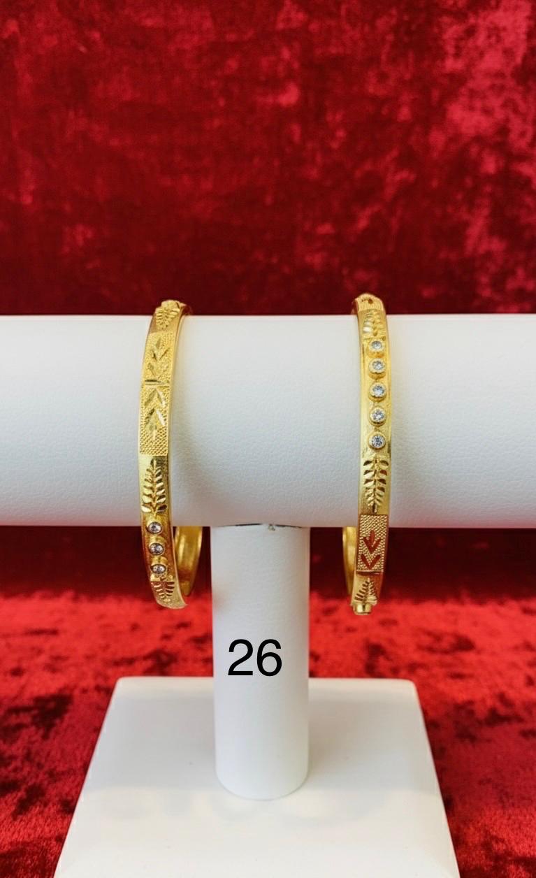 Bangles Gold Plated size 26 (24K) D19