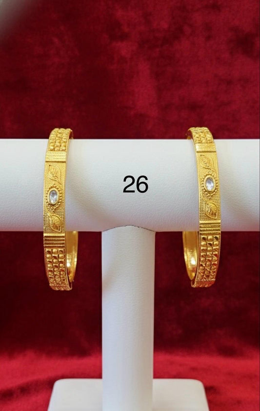 Bangles Gold Plated size 26 (24K) D22