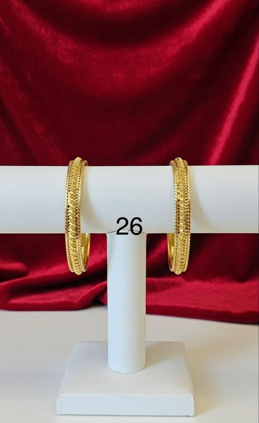 Bangles Gold Plated size 26 (24K) D23