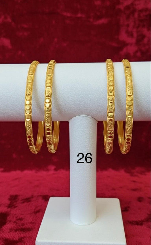 Bangles Gold Plated size 26 (24K) D24