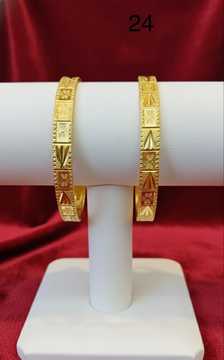 Bangles Gold Plated size 24 (24K) D5