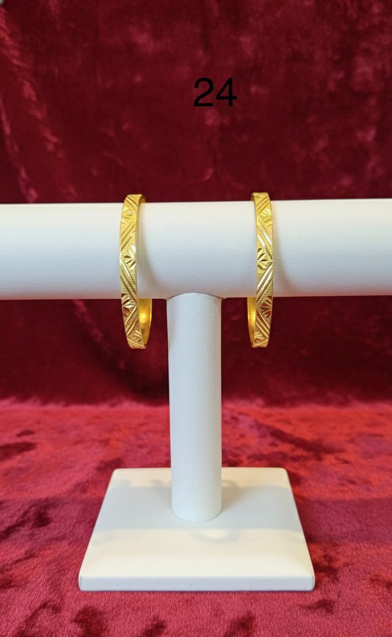 Bangles Gold Plated size 24 (24K) D10