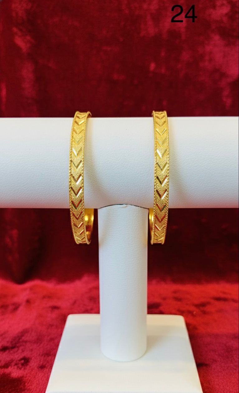 Bangles Gold Plated size 24 (24K) D14