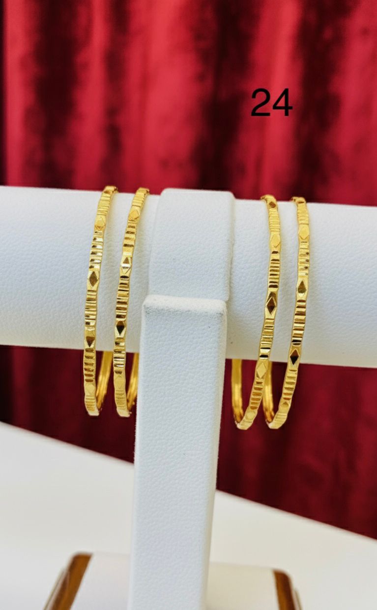 Bangles Gold Plated size 24 (24K) D13