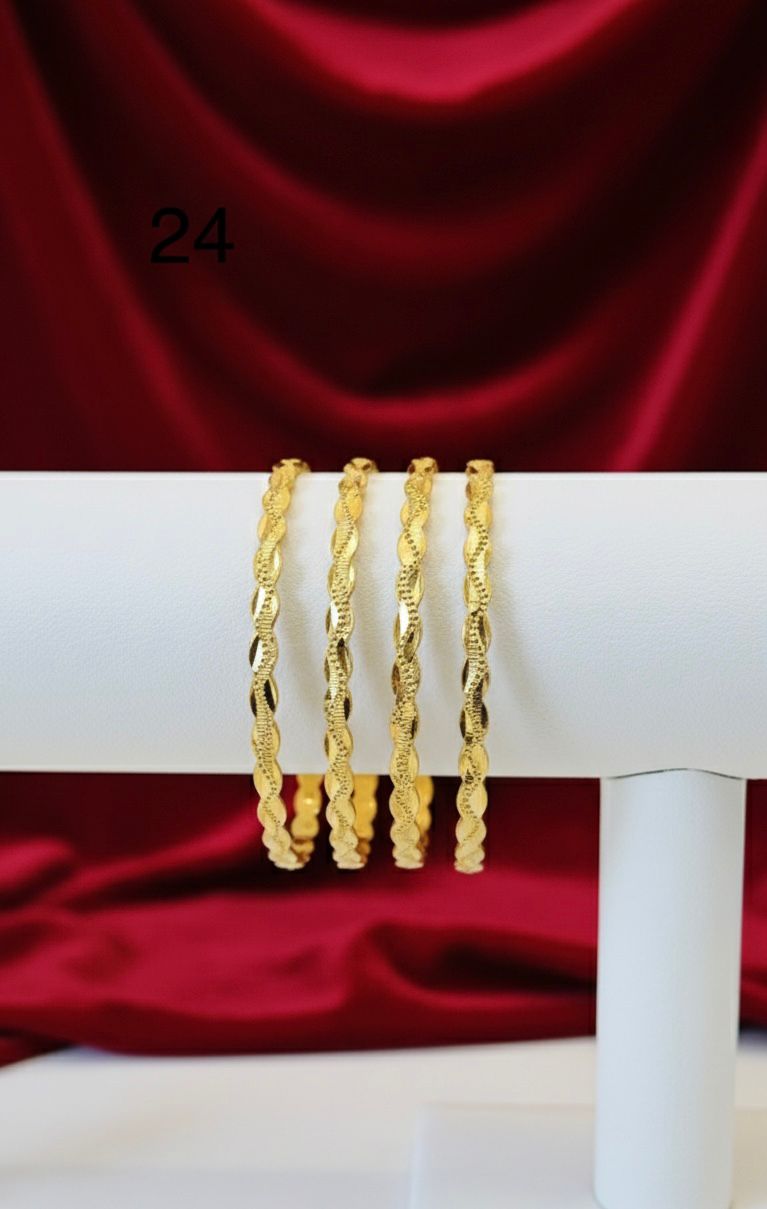 Bangles Gold Plated size 24 (24K) D15