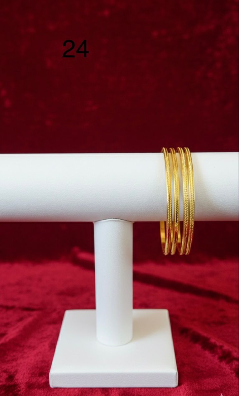 Bangles Gold Plated size 24 (24K) D18